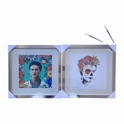 Cadre de peinture sur toile multicolore